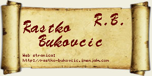 Rastko Bukovčić vizit kartica